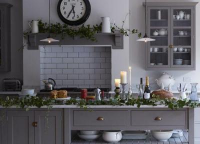 دکوراسیون آشپزخانه مدرن با رنگ خاکستری