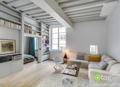 دکوراسیون داخلی آپارتمان کوچک با چیدمان کلاسیک و مدرن